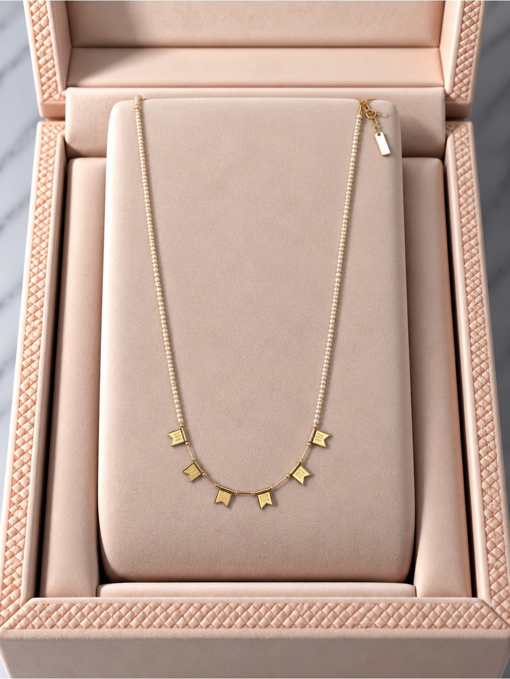 Brass Mini Banner Necklace - Women's Jewelry